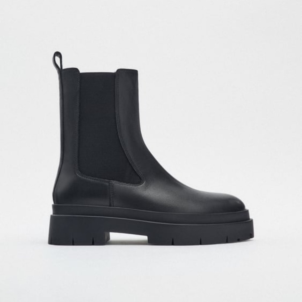 Zara Lug Sole Low Heel boots